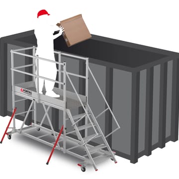 Plateforme mobile pour accès bennes à déchets