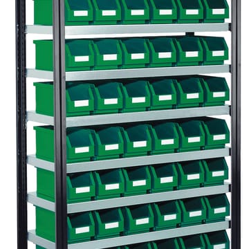 Rayonnage emboîtable avec bacs