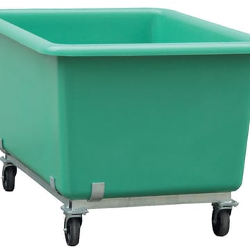 Bac rectangulaire en polyester armé - 4 roulettes