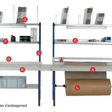 Table d'emballage modulaire