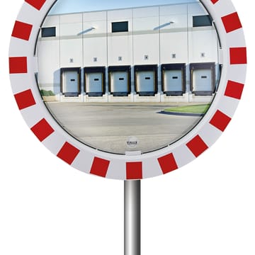 Miroir industrie et logistique cadre Rouge et Blanc