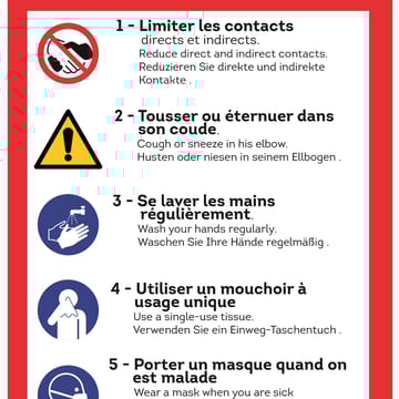 Panneau d'alerte sanitaire