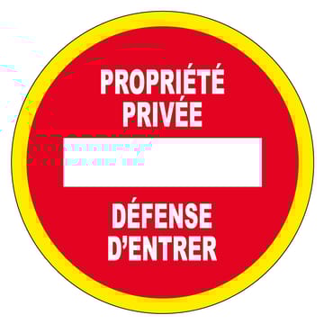 Panneau d'interdiction Ø 300 mm - Haute visibilité
