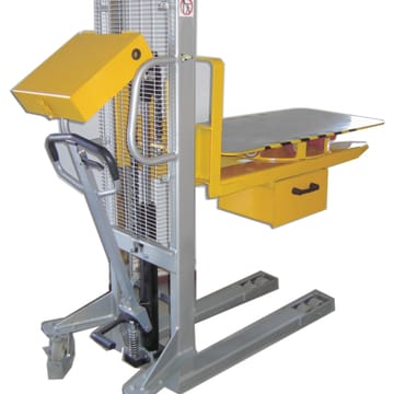 Gerbeur avec plateau rotatif indexé sur mesure