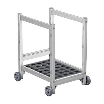 Chariot sous table 1 niveau avec clayettes en polymère