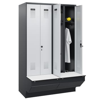Armoire vestiaire Evolo PLUS avec coffre de rangement prémonté