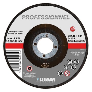 Disque à tronçonner inox