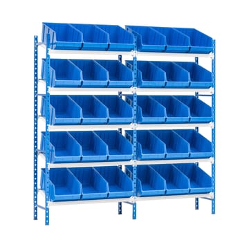 Ensemble rayonnage d'atelier léger incliné