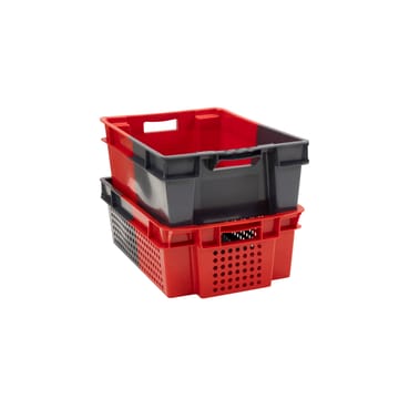 Bac gerbable emboîtable bicolore PEHD - 600 x 400
