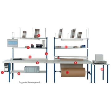 Table d'emballage modulaire