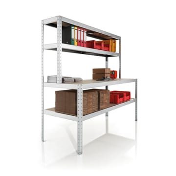 Table d’emballage avec réhausse