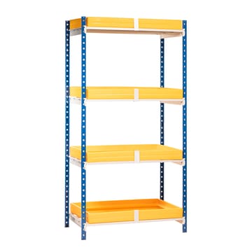 Rayonnage léger avec 4 bacs de rétention