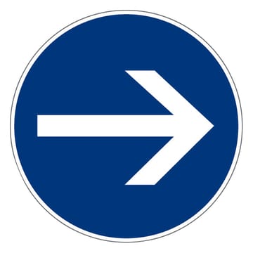 Panneau d&#039;obligation Ø 300 mm