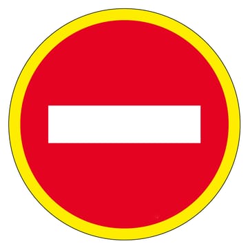 Panneau d'interdiction Ø 300 mm - Haute visibilité