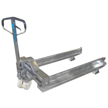 Transpalette porte-bacs en inox sur mesure