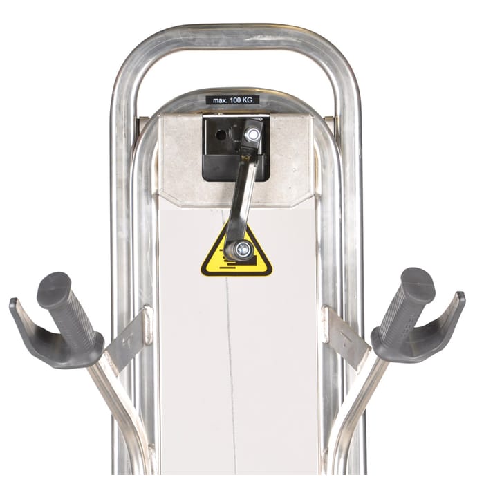 Diable professionnel en aluminium, double bavette