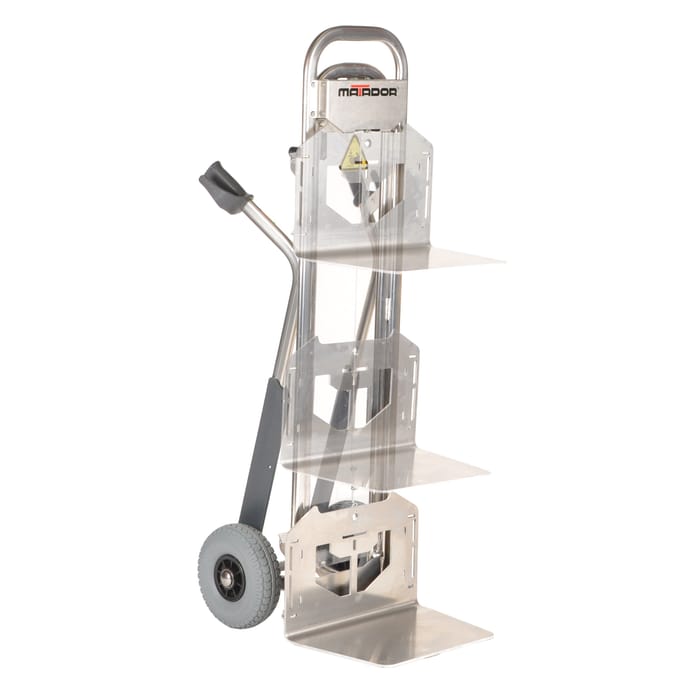 Diable professionnel en aluminium, double bavette