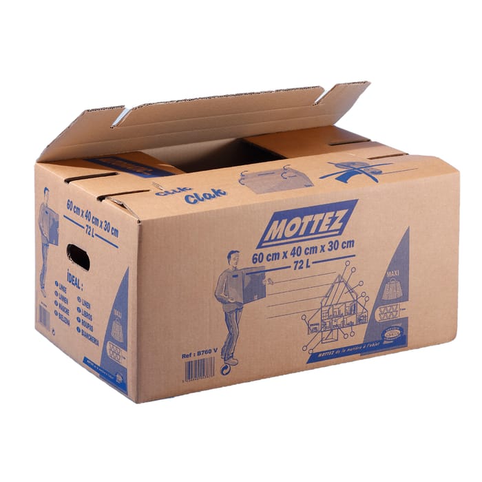 Caisse de déménagement carton fermeture automatique